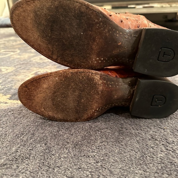 Tecovas Ostrich Roper Boots (the Duke); size 8.5D - Picture 3 of 4